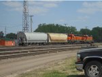 BNSF 1532 & 1900 push 2 Hoppers